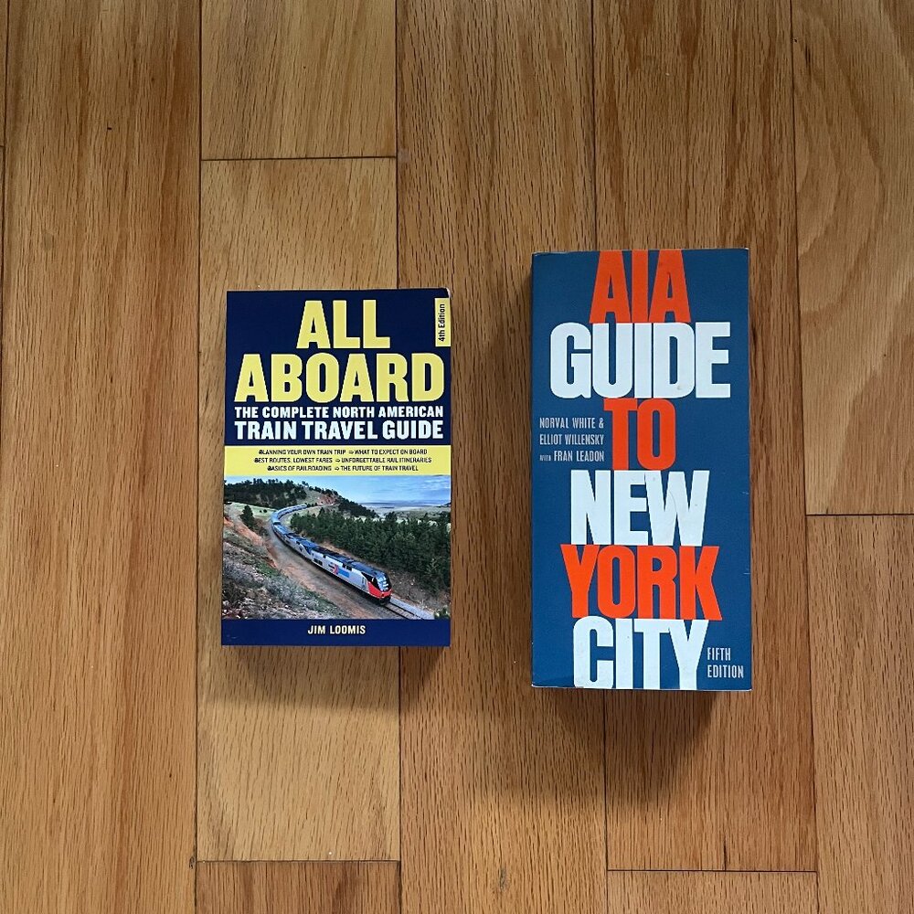 Two cool guide books about architecture and train travel